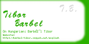 tibor barbel business card